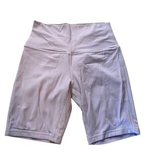 Lululemon High-Rise Pale Lavender Bike Shorts. Size 6